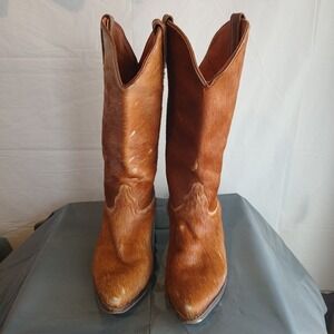 J. Chisholm Chestnut Brown Hair-On Cowboy Boots